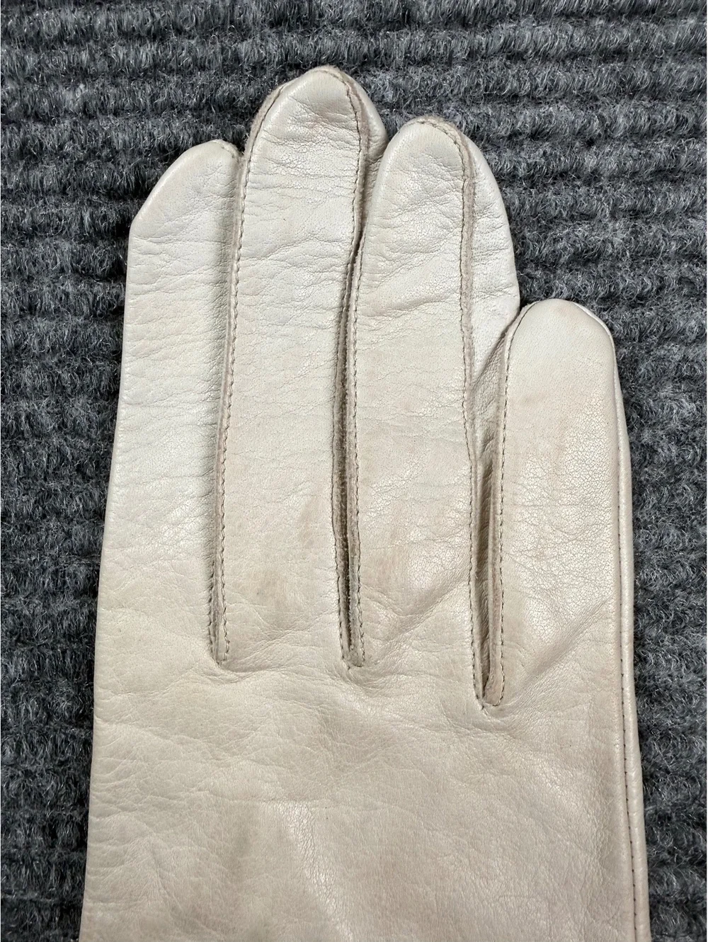 Vintage Michele Stuart Leather Dress Gloves Women’s M 7.5 Long Wrist Made Korea